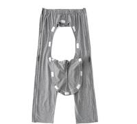 Traje de enfermería Pantalones de algodón con cremalleras para pacientes mayores, ropa de enfermería para poscirugía, pantalones atléticos rasgados con Velcro, reutilizables, para verano