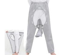 Traje de enfermería Pantalones de cuidado del paciente con cremallera, pantalones finos de lana, ropa para pacientes postrados en cama, pantalones de incontinencia para poscirugía