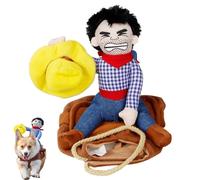 Traje de equitación para mascotas, disfraz de vaquero para perro ventilado con cierres, disfraces de Halloween para perros, maltés, Jack Russell Terrier, bulldog francés