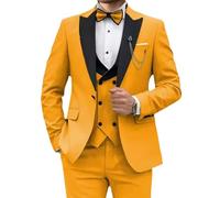 Traje de esmoquin de boda para hombre, 3 piezas, ajustado, para hombre, con un botón, chal, solapa, esmoquin para hombre, fiesta, cena, baile de graduación, Color 11, L