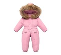 Traje de esquí infantil impermeable mamelucos térmico invierno ropa de esquí impermeable extraíble caliente a prueba de viento al aire libre con capucha traje de una pieza trajes de nieve 1-6 años