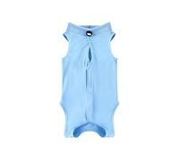 Traje de esterilización de verano para gatos, de algodón, protege heridas, batas quirúrgicas para mascotas, evita la fricción, alta elasticidad, ropa para mascotas (azul, S, 1,00-2,00 kg)