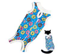 Traje de esterilización para Gata - Mono Transpirable antilamer para Mascotas | Alternativa de Collar con protección para heridas Abdominales, Ropa de recuperación posquirúrgica | Cuidado de PE