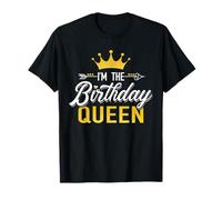 Traje de Fiesta con Texto en inglés I'm The Birthday Queen, Regalos para Mujeres, mamá, Esposa Camiseta