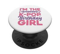 Traje de Fiesta de cumpleaños con Texto en inglés I'm The Birthday Girl PopSockets PopGrip Adhesivo