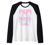 Traje de Fiesta de cumpleaños de Papi of The Boss Like A Boss Dad Camiseta Manga Raglan