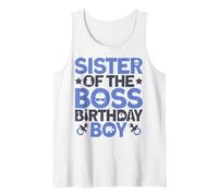 Traje de Fiesta de cumpleaños de Sister of The Boss Like A Boss Sister Camiseta sin Mangas
