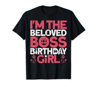 Traje de Fiesta de cumpleaños para niña con Texto en inglés I'm The Boss Camiseta