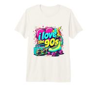 Traje de Fiesta Vintage de los años 90 para Hombres y Mujeres de los años Ochenta I Love The 90s Camiseta Premium