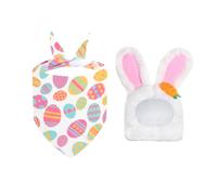 Traje de gansos de felpa multiusos para Pascua y decoración de temporada, suministros de fiesta, accesorios de celebración, traje de gansos de felpa, bufanda y sombrero de conejos, para decoración de