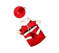 Traje de gansos de hilo rojo con temática de Papá Noel, hecho a mano, decoración de jardín, suministros de fiesta de animales de temporada, disfraz de gansos de Navidad