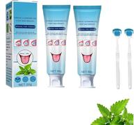 Traje de gel de limpieza de lengua con cepillo, limpiador saludable para el cuidado bucal, mantiene la salud bucal y el aliento más fresco, elimina el olor bucal