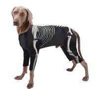 Traje de Halloween Pour Chien - Vêtements Squelette Respirants Et ÉLastiques | Poliéster Spandex Déguisement Gros Chiens | Tenue De Fête Confortable Et Amusante Pour Automne Cosplay Photos