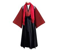 Traje de kimono, kimono, samurái, hakama, kendo, aikido, judo, japonés, tradicional, artes marciales, 01# Rojo, L