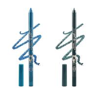 Traje de lápiz de delineador flash de gel de color, 2 bolígrafos de delineador de ojos, bolígrafo de delineador de ojos impermeable, sombra de ojos, ceja, lápiz de ojos (07 Azul y 09 Azul frío)