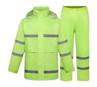 Traje de lluvia para hombre de bicicleta con reflectante para mujer, chaqueta de lluvia y pantalones de lluvia, juego de ropa de trabajo impermeable para hombre, poncho de lluvia, traje de nieve para