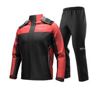Traje de lluvia para motocicleta, impermeable, pantalón, transpirable, con franja reflectante y capucha