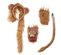 Traje de Löwen para -4-Part Set, Halloween Cosplay-Party-Kostüm | Traje de León Cómodo, Traje Conjunto para Vacaciones, Disfraces de animales divertidos para