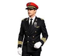 Traje de marinero para hombre, uniforme adulto cosplay sombrero guantes corbata, traje de marinero de para hombres y mujeres | para jugar rol, actuaciones, , cruceros,