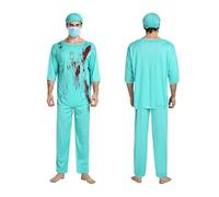 Traje de Médico Sangriento de Halloween,Conjunto de Enfermera Macabra para Halloween - Disfraces Y Suministros De Cosplay Para Niños, Niñas, Jóvenes, Hombres Y Mujeres