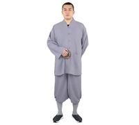 Traje de meditación zen cómodo y holgado verano(Light gray,XXL)