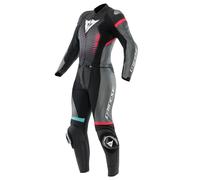 Traje de moto Cuero Mujer Dainese FULMINEA 2 piezas Black/Anthracite/White