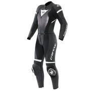 Traje de moto Cuero Mujer Dainese FULMINEA Divisible Black/White