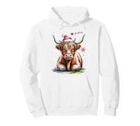 Traje de Navidad de Vaca de Las Tierras Altas, Idea para Mujer, Vaca de Las Sudadera con Capucha