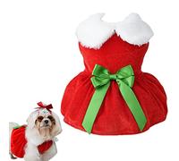 Traje de Navidad para Perros, Traje de Papá Noel para Mascotas, Terciopelo Rojo Dorado, Vestidos de Perrito de Navidad, Traje de Cosplay, Lindo Traje de Papá Noel, Ropa cálida de Invierno