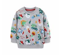 Traje de Navidad Sudaderas con capucha para niña de manga larga Casual Impreso Camión Muñeco de Nieve Navidad para Niños y Niñas Cozy Polar Top Soft Blend Casual Playwear Moda Ropa Niña 12 Años