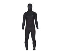 Traje de Neopreno con Capucha con Cremallera en el Pecho O';Neill para Hombre Hyperfreak 5/4 + mm Negro - Entrada con Cremallera en el Pecho sobre una Barrera 360 con Orificios de Drenaje