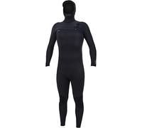 Traje de Neopreno con Capucha con Cremallera en el Pecho O';Neill para Hombre Hyperfreak 5/4 + mm Negro - Entrada con Cremallera en el Pecho sobre una Barrera 360 con Orificios de Drenaje