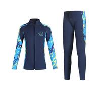Traje de Neopreno de 2 Piezas para Niños, 2.5 mm Neopreno Traje de Buceo para Niños y Niñas Chaqueta de Manga Larga con Cremallera & Pantalones de Buceo para Surf, Kayak, Natación, Snorkel L