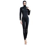 Traje de neopreno de 5 mm para aguas abiertas, hombres y mujeres, cremallera frontal, traje de buceo de cuerpo entero, resistente al frío, traje de baño de una pieza, para mujer, talla M