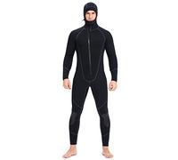 MYENA Traje de Neopreno de 7 mm súper Estiramiento Calidez Neopreno Hombres Surfear Scuba Traje de Buceo Mono de prudente Mojado Traje de Pesca de Lanza bajo el Agua,Negro,4XL
