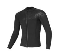 Traje de neopreno para hombre, camiseta de manga larga, estilo casual atlético, color negro, M
