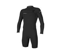 Traje de Neopreno Shorty Chest Zip Manga Larga para Chest Zip O';Neill Hammer 2mm - Negro - Easy Stretch Breathable - Doble Cuello Super Sellado