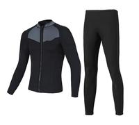 Traje De Neopreno Traje de Neopreno 1,5mm for Hombre y Mujer, Traje Surf cálido Dividido, Manga Larga, natación húmeda, Juego Completo Buceo a Prueba frío(1545 GY Set,3XL)