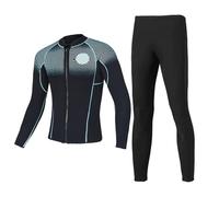 Traje De Neopreno Traje de Neopreno 1,5mm for Hombre y Mujer, Traje Surf cálido Dividido, Manga Larga, natación húmeda, Juego Completo Buceo a Prueba frío(1543 BE Set,L)
