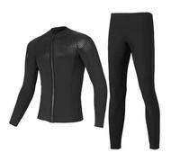 Traje De Neopreno Traje de Neopreno 1,5mm for Hombre y Mujer, Traje Surf cálido Dividido, Manga Larga, natación húmeda, Juego Completo Buceo a Prueba frío(1543 BK Set,M)