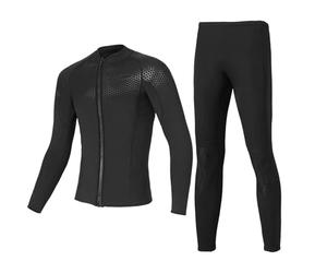 Traje de Neopreno Traje de Neopreno 1,5mm for Hombre y Mujer, Traje Surf cálido Dividido, Manga Larga, natación húmeda, Juego Completo Buceo a Prueba frío(1543 BK Set,XXL)