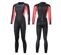 Traje de Neopreno Traje de Neopreno 3,0 MM for Hombre y Mujer, Traje Buceo, Pesca submarina en Aguas Profundas, Snorkel, Surf, Conjunto una Pieza(LF302 Women OR RD,S)