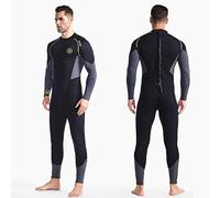 Traje de Neopreno ZCCO para Hombre Ultra Stretch 1.5 mm Traje de baño de Neopreno, Traje de Buceo de Cuerpo Completo con Cremallera en la Espalda, Una Pieza para esnórquel, Buceo(Negro, 4XL)