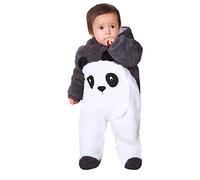 Traje de Nieve Bebé, Morbuy Recién Nacido Espesar Ropa de Invierno Footed Peleles Mameluco con Capucha Cálido Monos para Niños Niñas (80cm (12M), Panda negro)