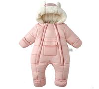 Traje de Nieve Invierno Niñas Mono Acolchado Aislante con Manoplas Patucos Cremallera Doble Ropa Cálida Bebés Niños Pequeños (3-6 Months)
