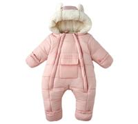 Traje de Nieve para Bebé Mono Infantil de Forro Polar Mameluco 3-6 Meses | Abrigo con doble cremallera, Un bolsillo, Guantes y botines plegables, Diseño con capucha, Ropa para recién nacidos