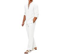 Traje de ocio para hombre Slim Fit - Traje de verano monocolor Vintage Traje de trabajo Business Elegante Conjunto de Verano Ligero Transpirable Traje de Loungsuit Suave Cómodo para Exterior e Casual
