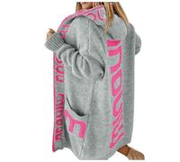 Traje De Pantalón Y Chaqueta Mujer Jerséis Largo Puffer 2025 Señora Bautizo Rockera Capa Rayas por Térmico Espiga Andar Canguro Comando Italiano Joven Acampanados Enceradas