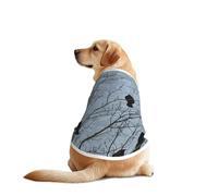 Traje de perro con mangas con estampado de cuervo negro, ropa divertida para mascotas, lavable a máquina, chaleco para perros medianos y grandes