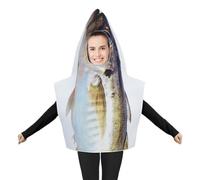 traje de pescado unisex para adultos | Traje de cosplay de novedad de algodón compuesto 85x67cm | Party Carnival Bachelor Fancy Dress Prop | Teens Performance Wear
